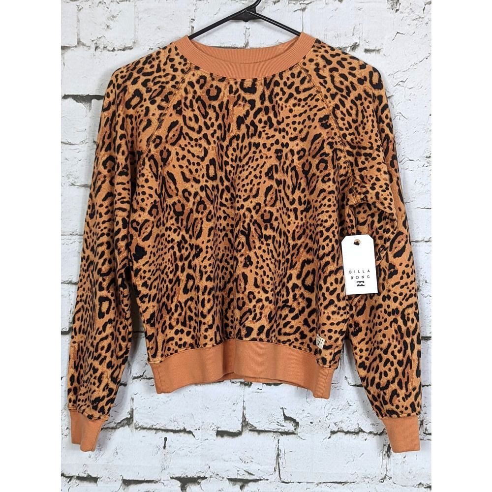 BILLABONG "Sun Shrunk Crewneck Sweatshirt" Sporty Casual Comfy Juniors Small
